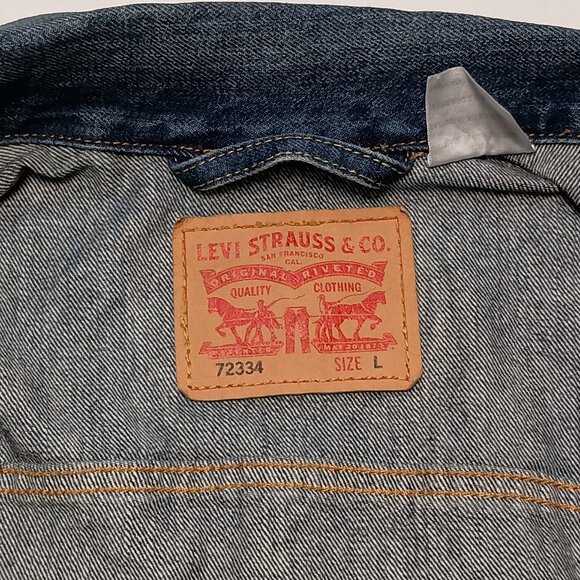 Levi's Trucker Jean Jacket Men's Danica Faded Distressed Size S - Picture 11 of 13